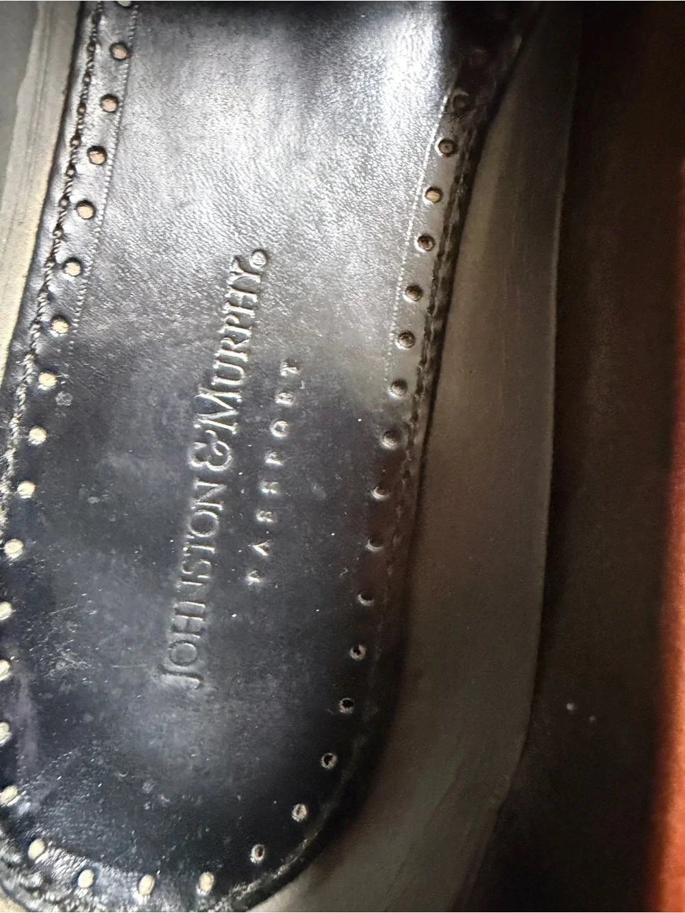 Johnston & Murphy Brown Leather Woven Tassel Loafers.